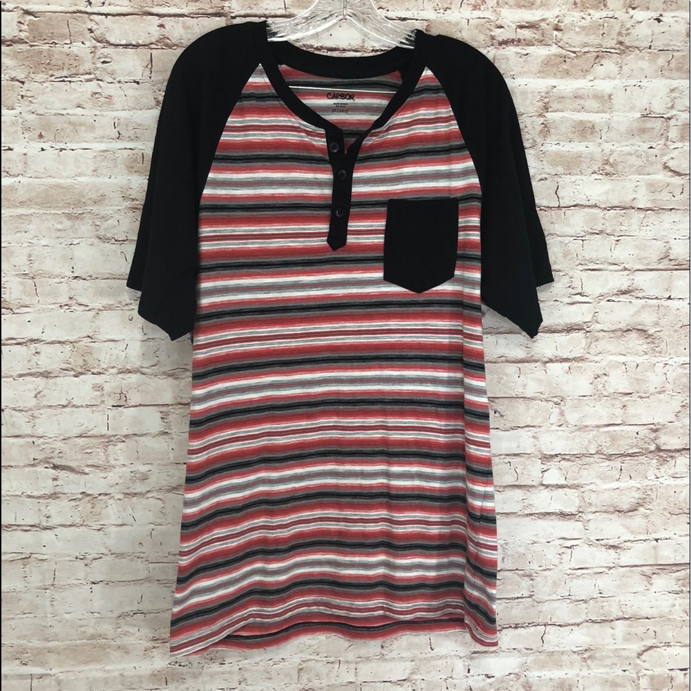 Carbon Men’s 3-Button Short Sleeve Shirt XXL NWOT